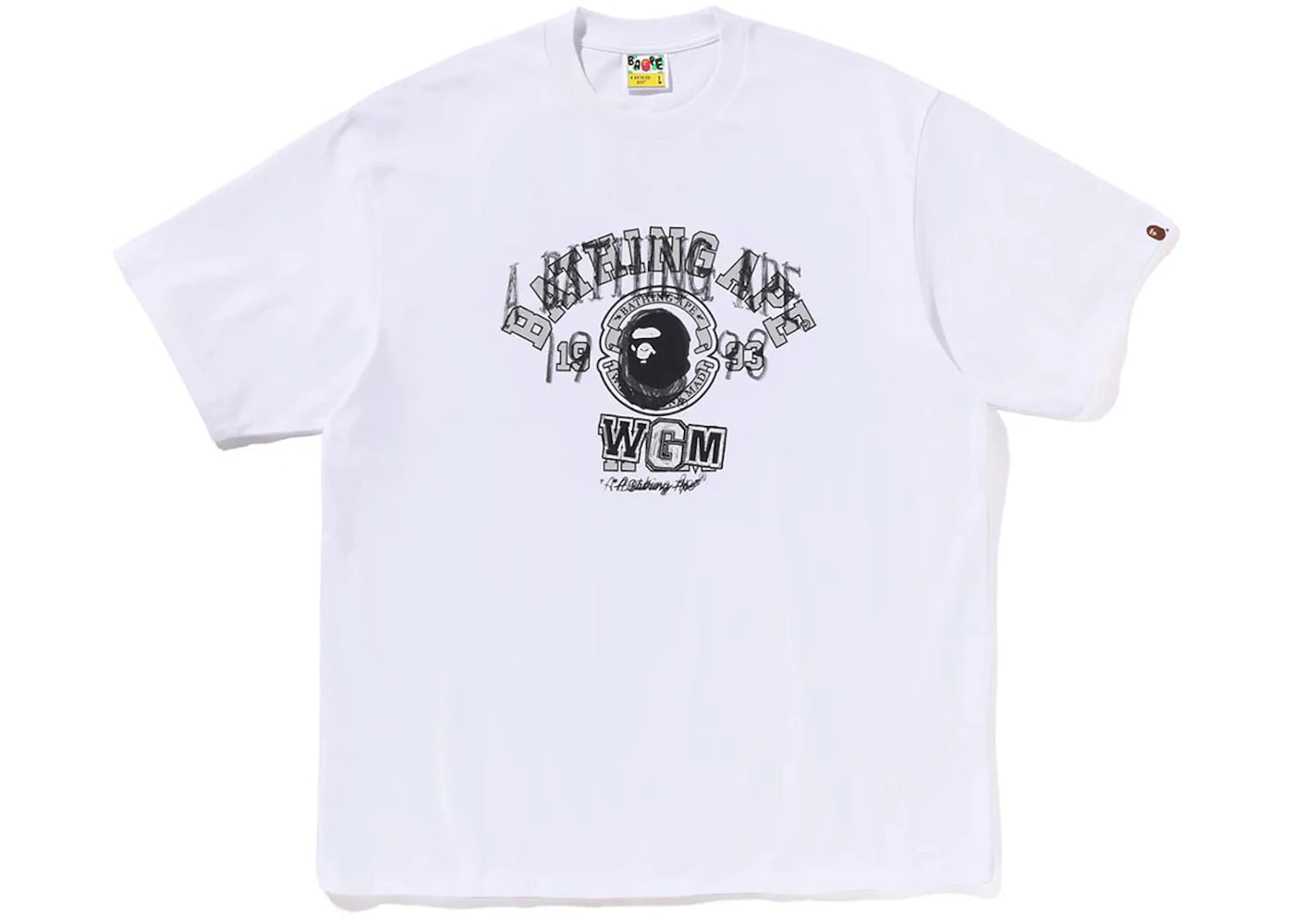 BAPE Layered College Relaxed Fit Tee White