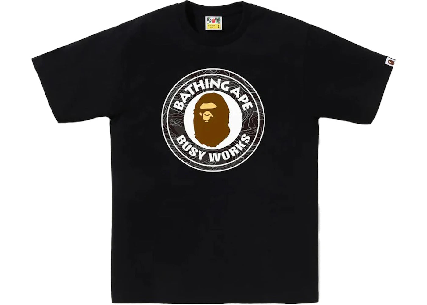 BAPE Layered Line Camo Busy Works Tee Black/Black