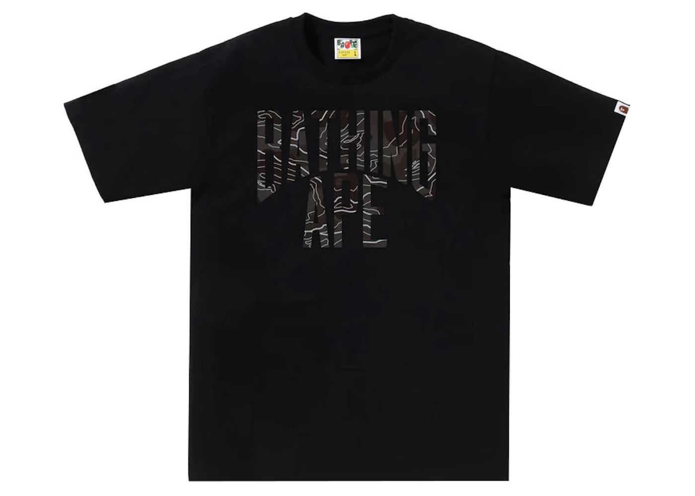 BAPE Layered Line Camo NYC Logo Tee Black/Black
