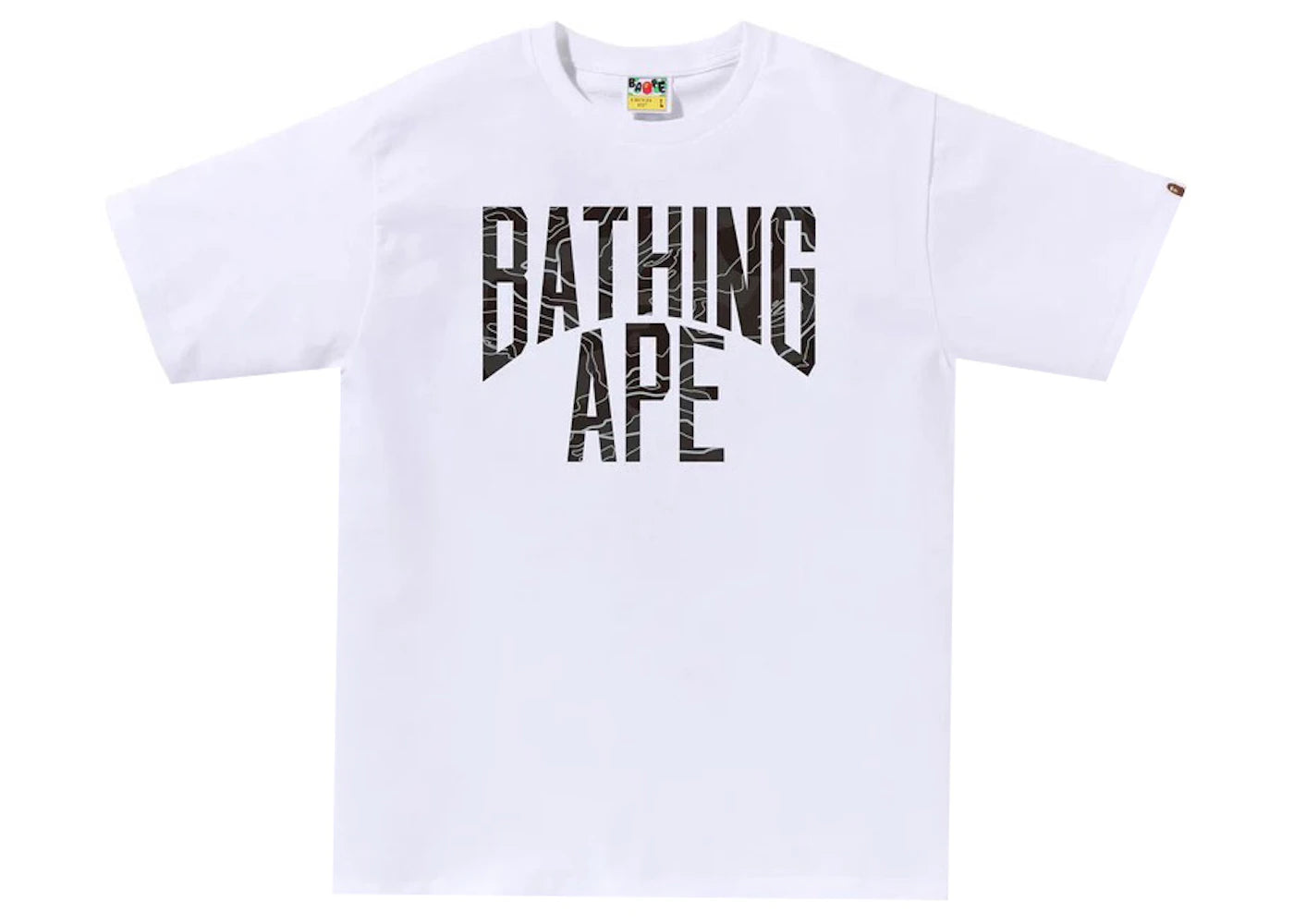 BAPE Layered Line Camo NYC Logo Tee White/Black