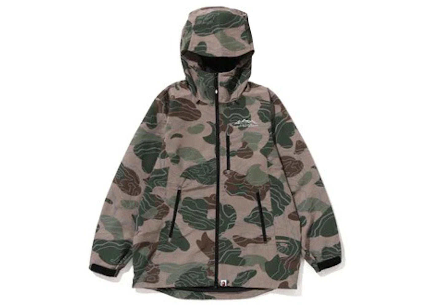 BAPE Layered Line Camo Shell Jacket Beige