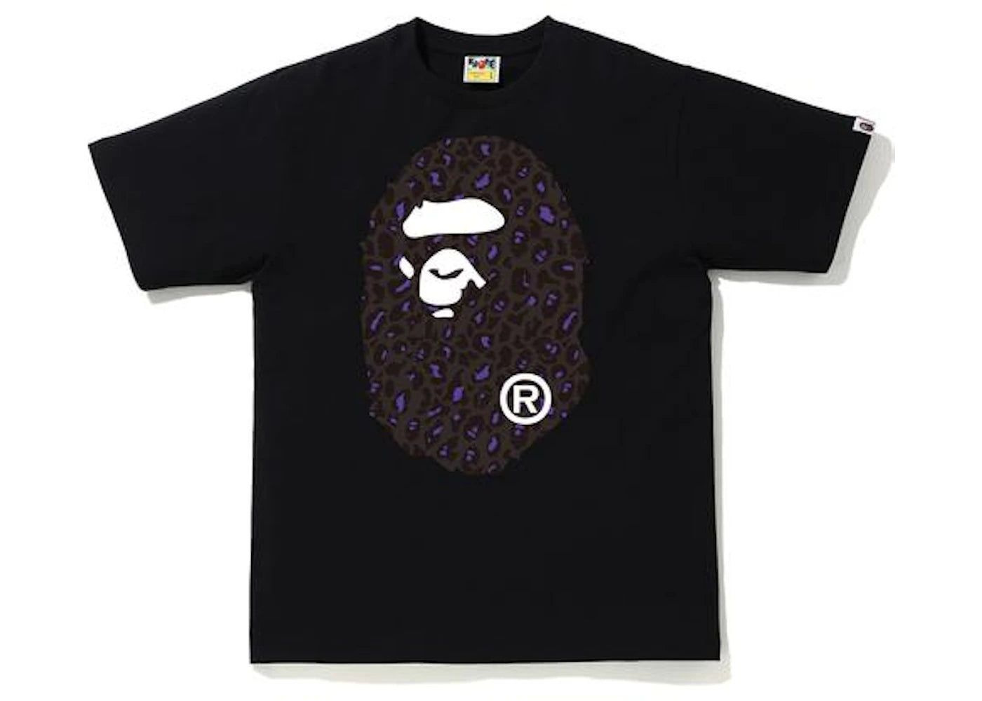 BAPE Leopard Big Ape Head Tee Black/Black