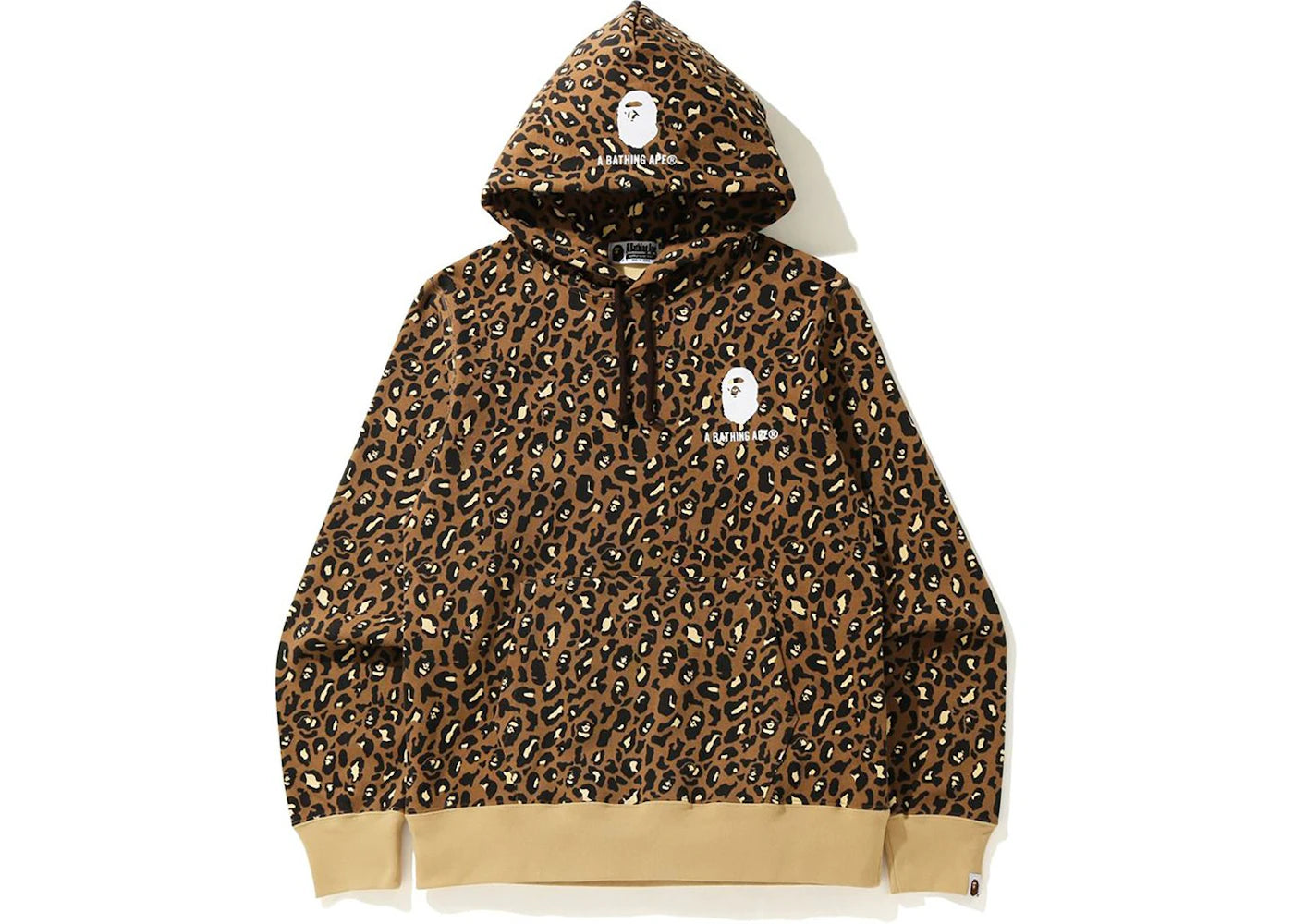 BAPE Leopard Pullover Hoodie Beige