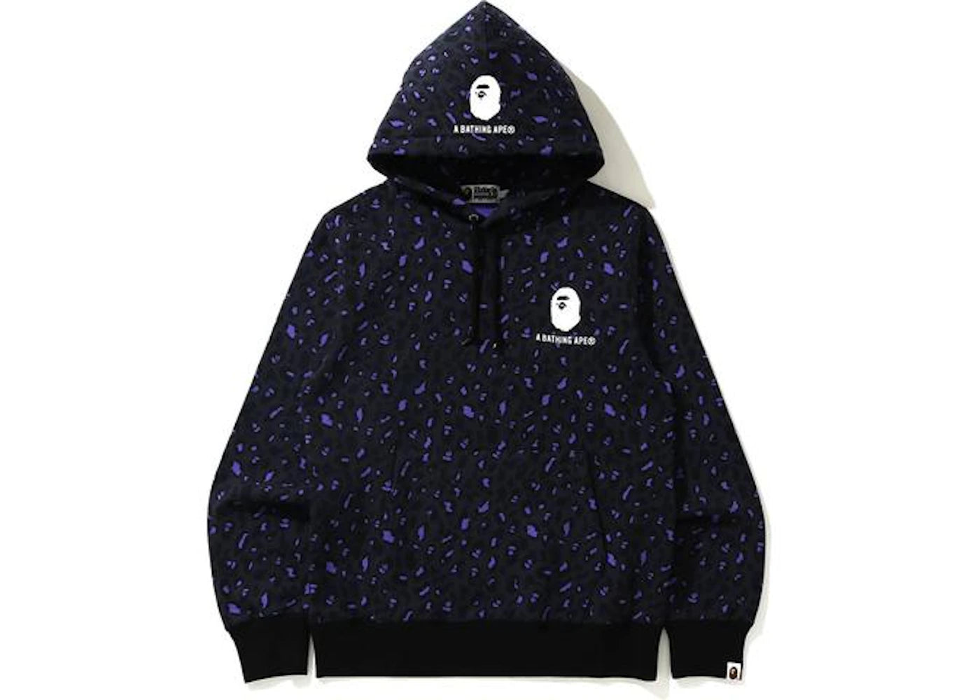 BAPE Leopard Pullover Hoodie Black