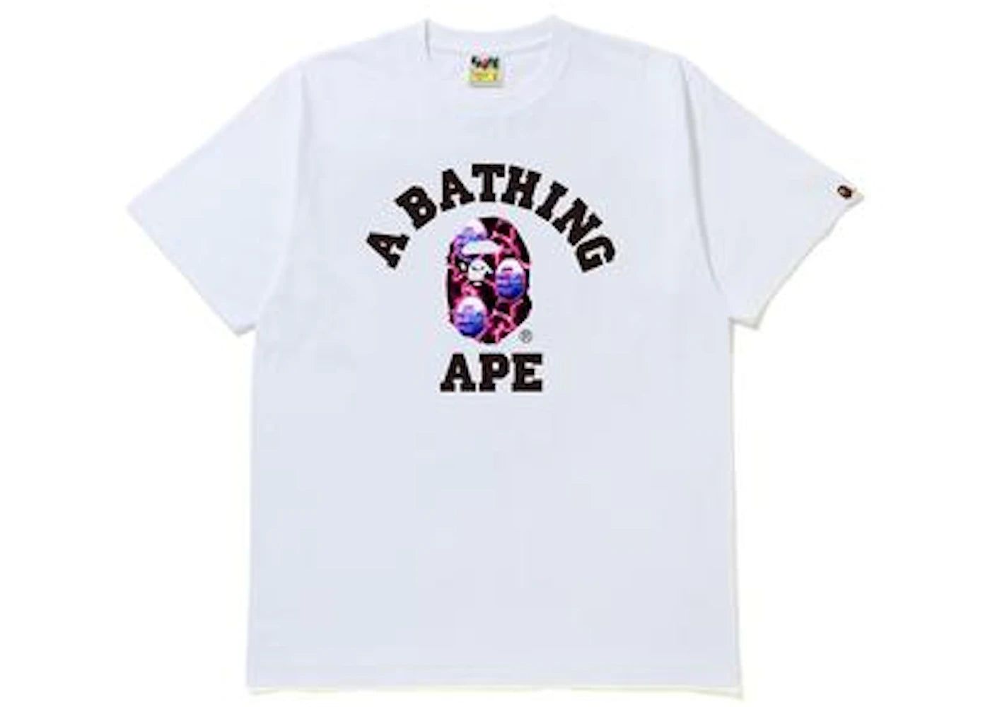 BAPE Lightning College Tee White/Black