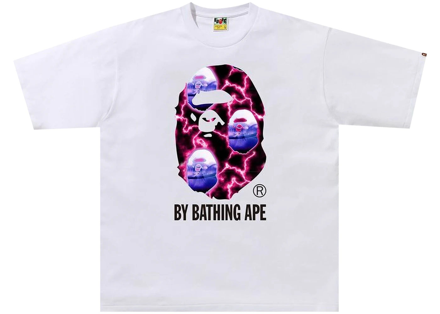 BAPE Lightning Relaxed Fit Tee White/Black