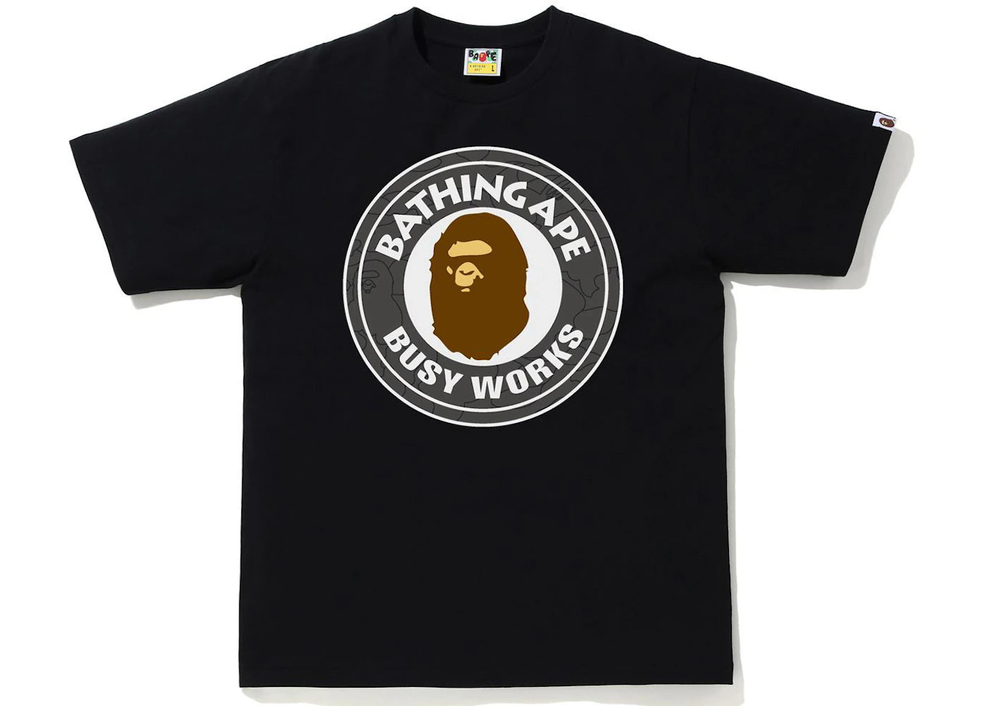 BAPE Line 1st Camo Busy Works Tee Black/Black