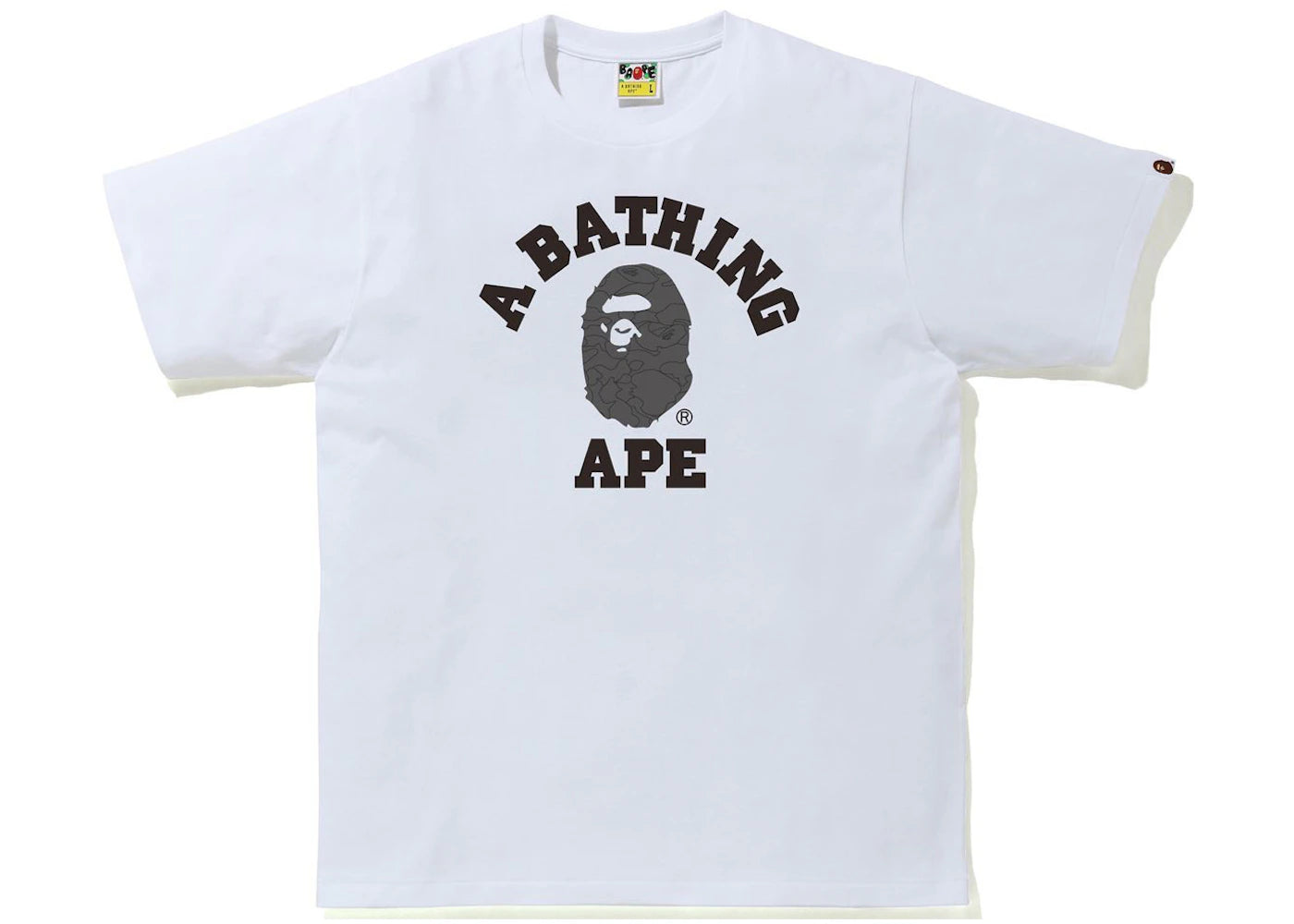 BAPE Line 1st Camo College Tee White/Black