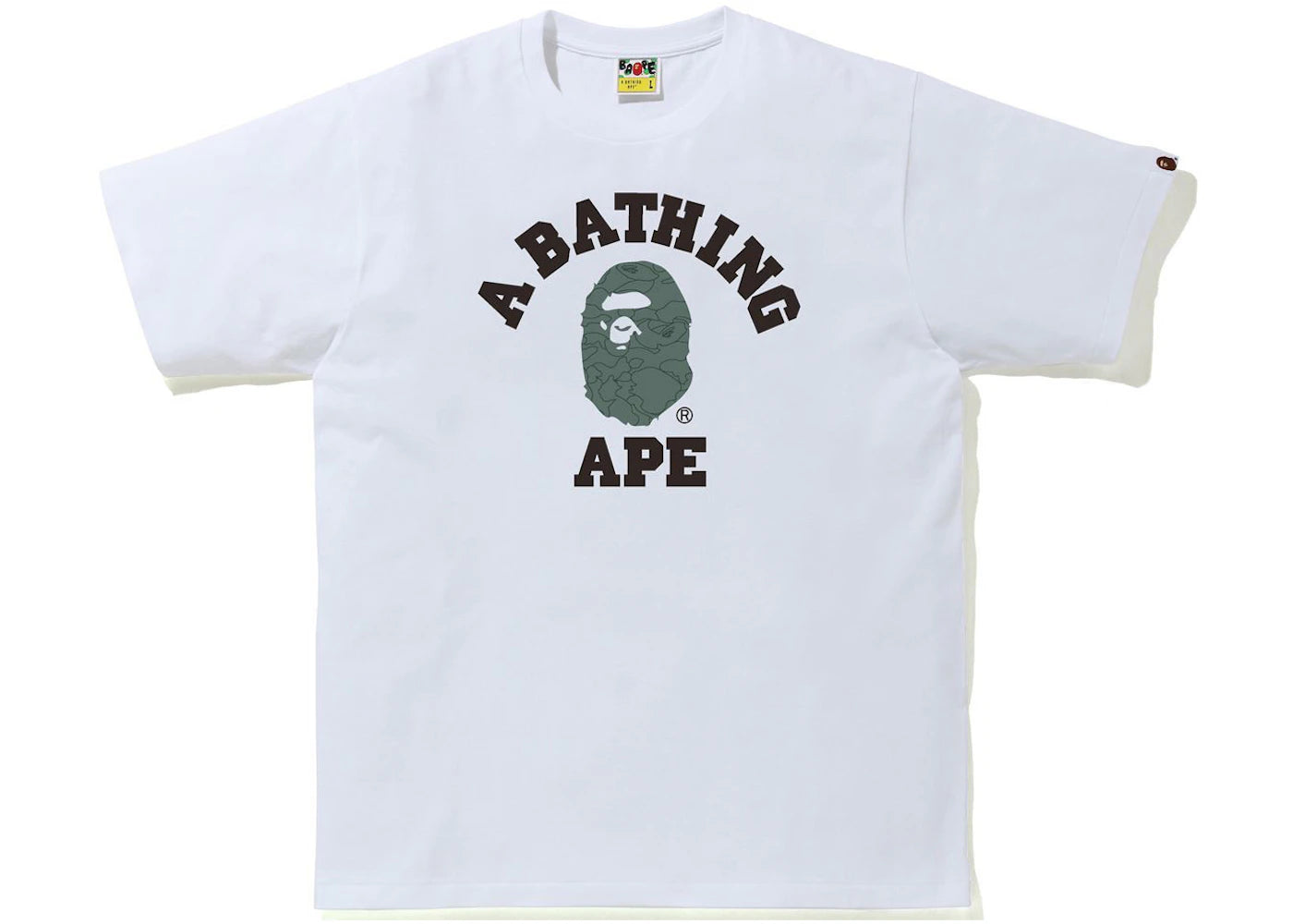 BAPE Line 1st Camo College Tee White/Green