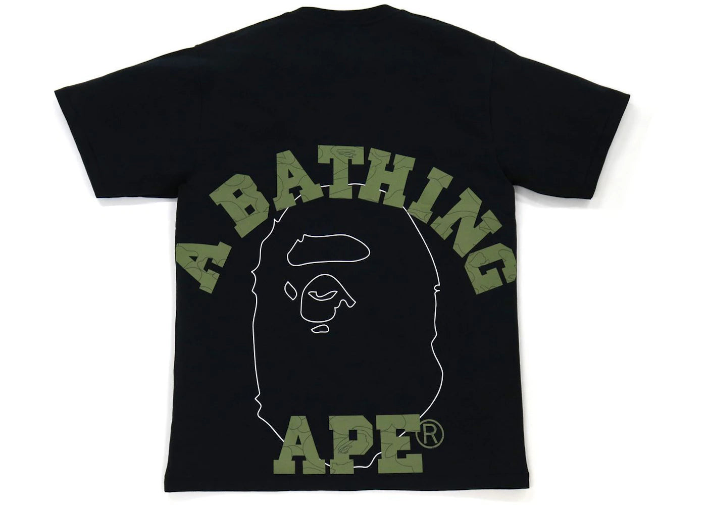 BAPE Line 1st Camo Face Over College Tee Black/Green