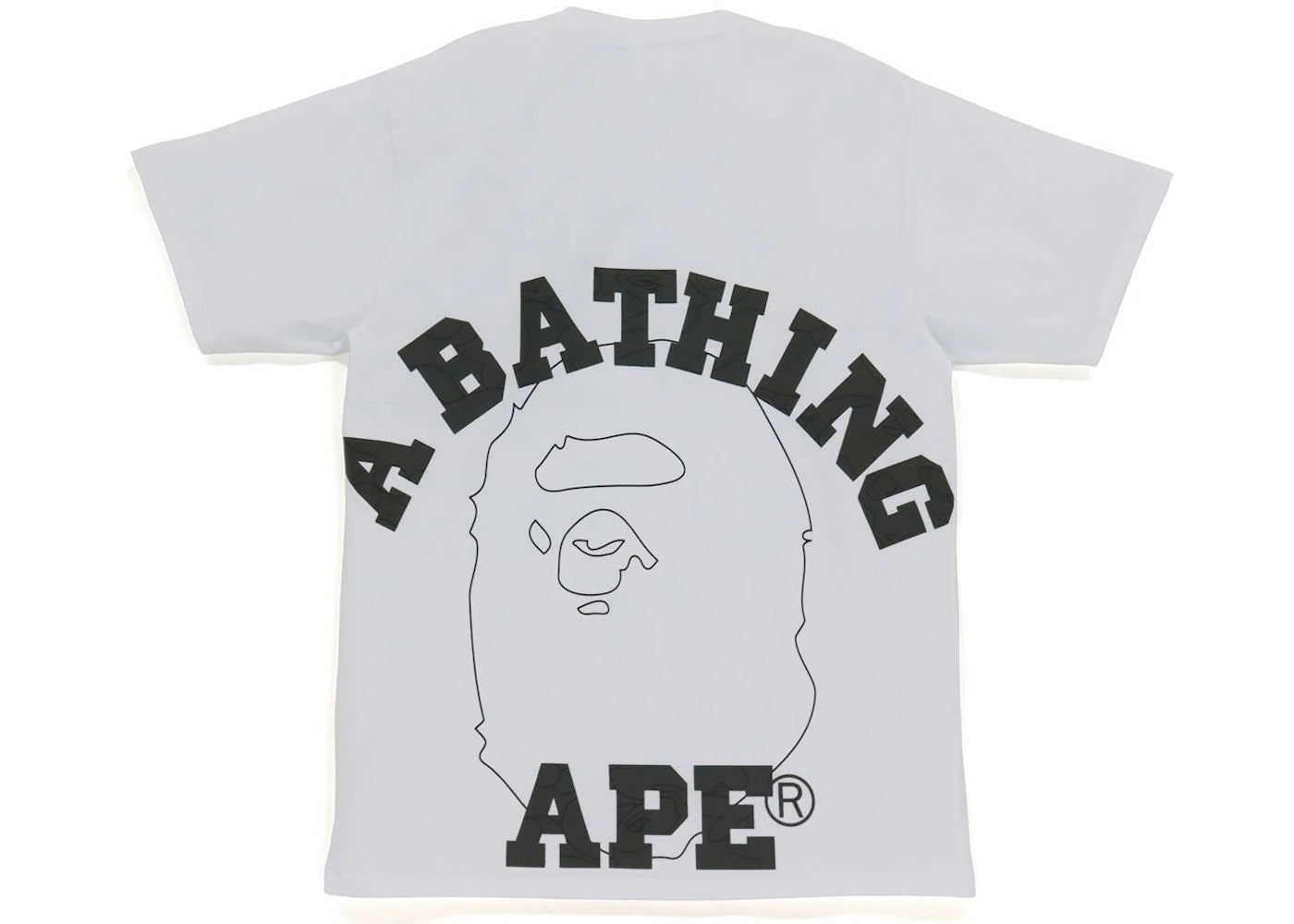 BAPE Line 1st Camo Face Over College Tee White/Black