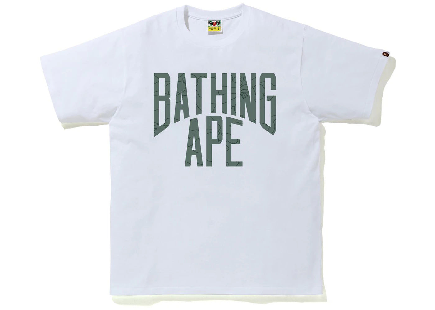 BAPE Line 1st Camo NYC Logo Tee White/Green