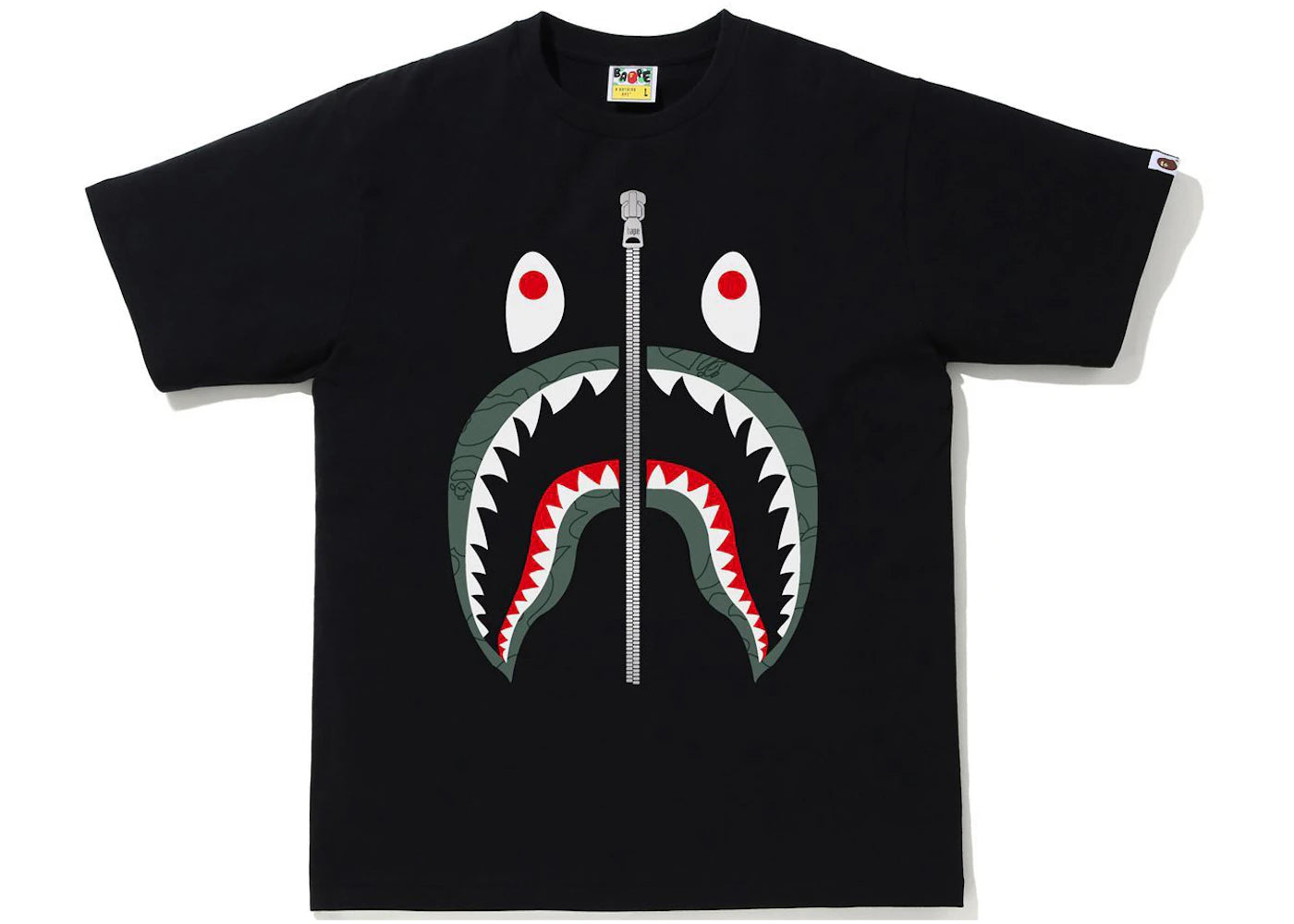 BAPE Line 1st Camo Shark Tee Black/Green