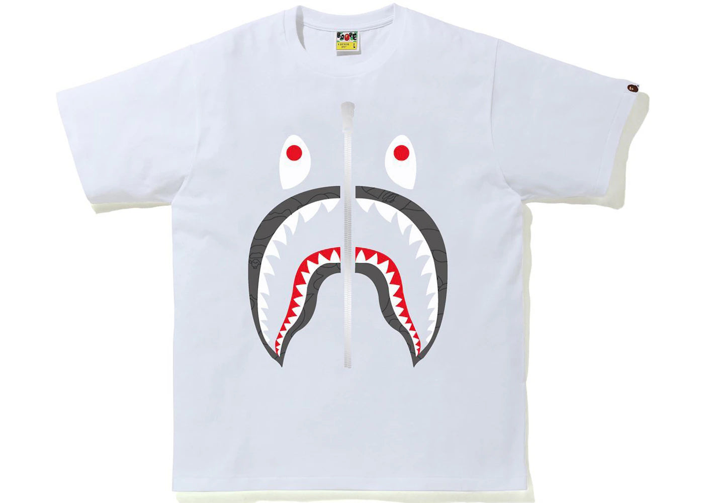 BAPE Line 1st Camo Shark Tee White/Black