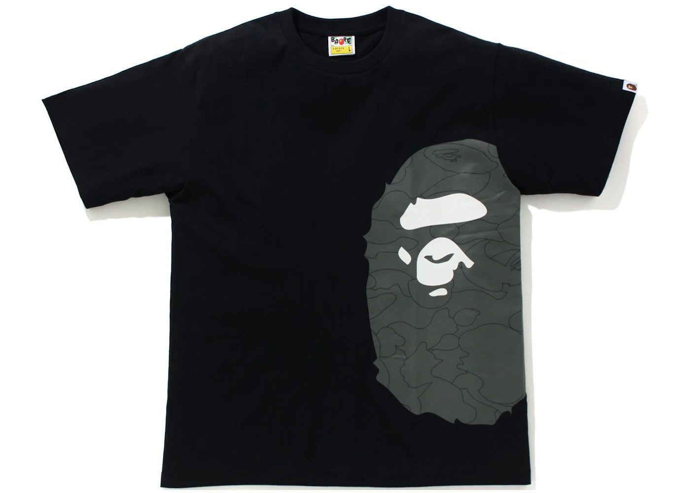 BAPE Line 1st Camo Side Big Ape Head Tee Black/Black