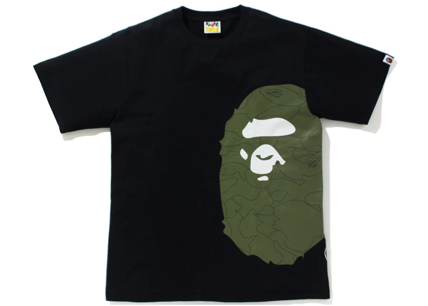 BAPE Line 1st Camo Side Big Ape Head Tee Black/Green