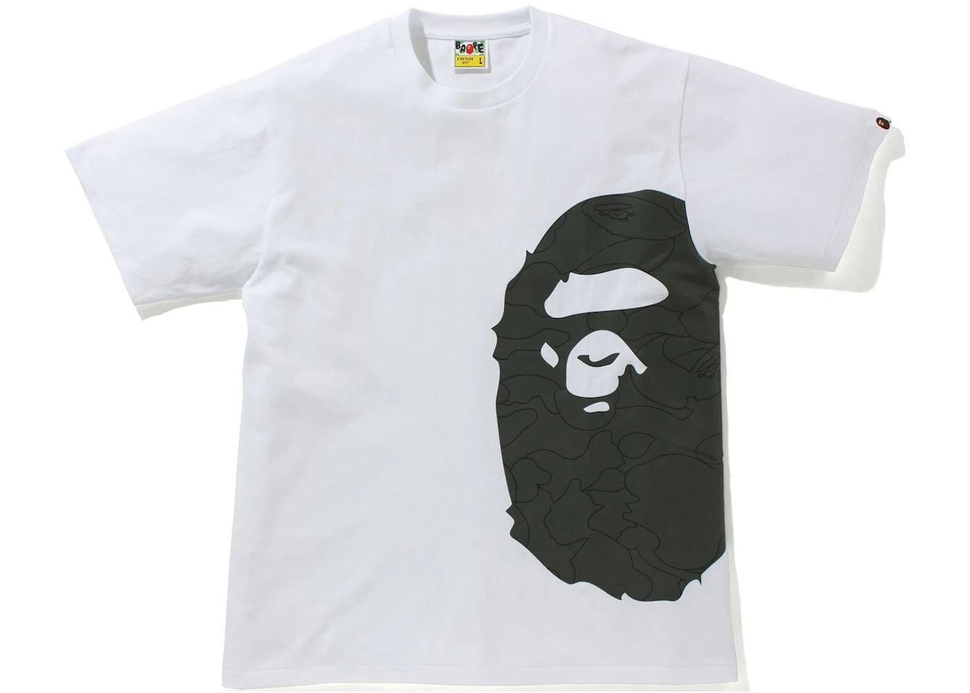 BAPE Line 1st Camo Side Big Ape Head Tee White/Black