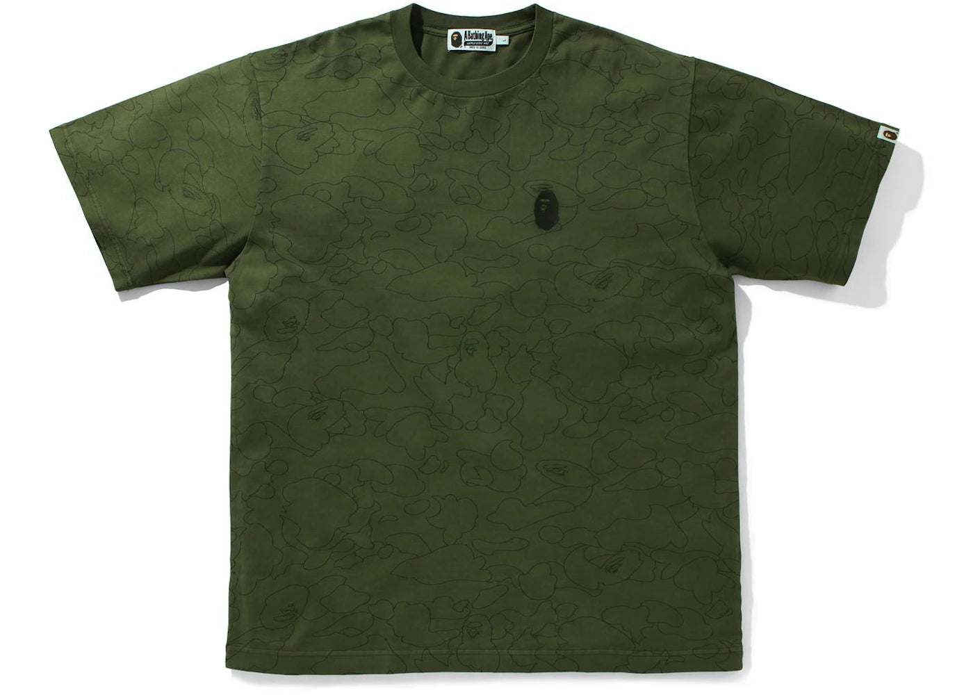 BAPE Line 1st Camo Washed Relaxed Fit Tee Olivedrab