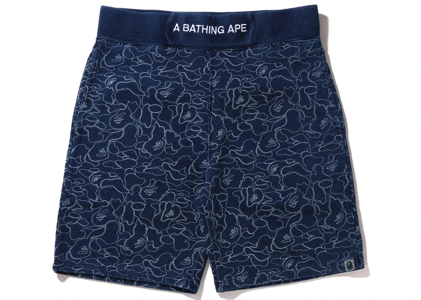 BAPE Line ABC Camo Sweat Shorts Indigo