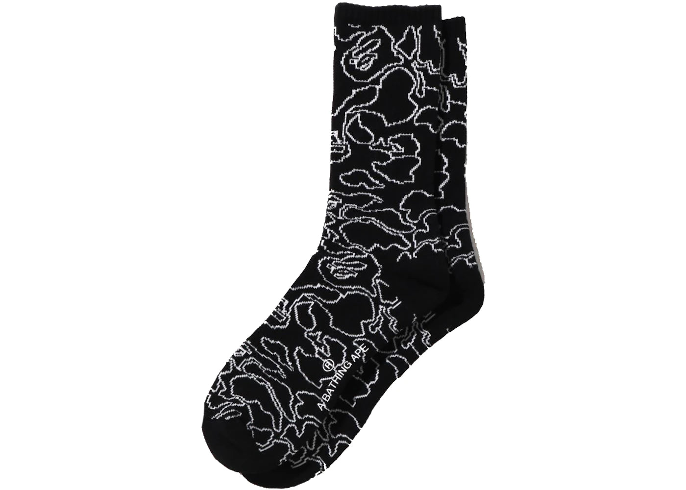 BAPE Line Camo Socks Black