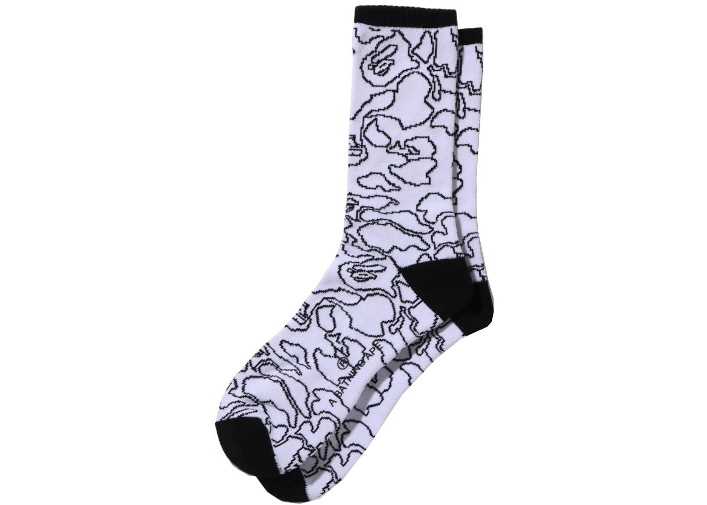 BAPE Line Camo Socks White