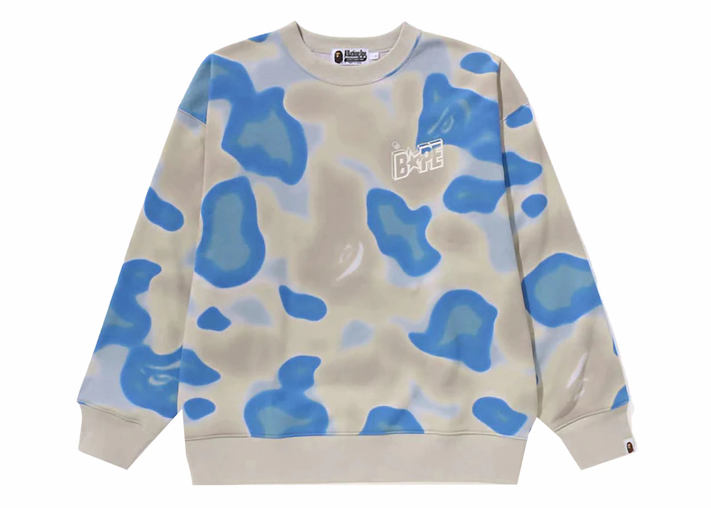 BAPE Liquid Camo Bape Sta Relaxed Fit Crewneck Blue