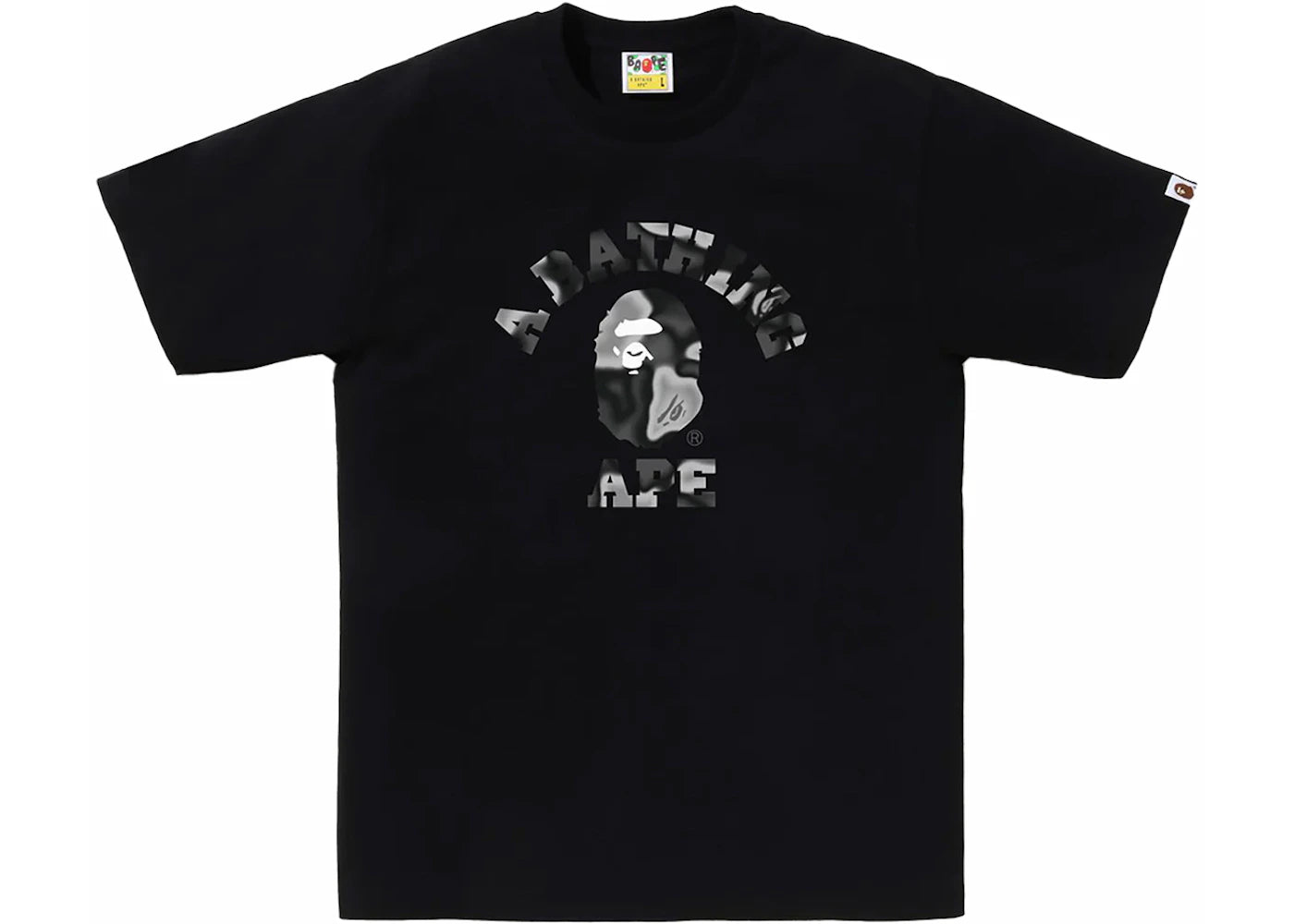 BAPE Liquid Camo College Tee Black/Black