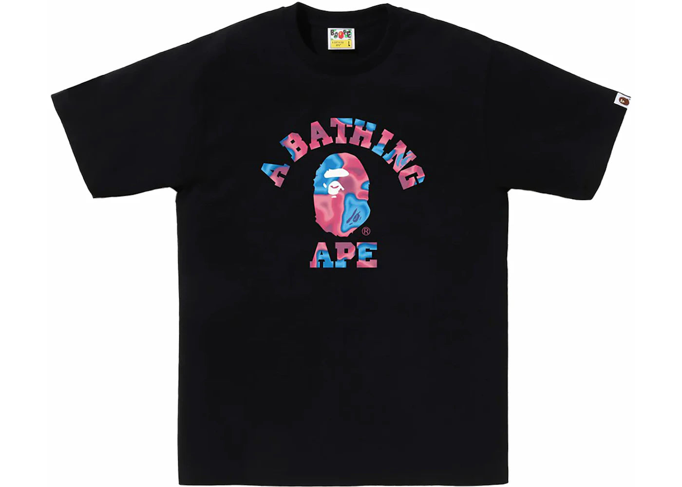 BAPE Liquid Camo College Tee Black/Pink