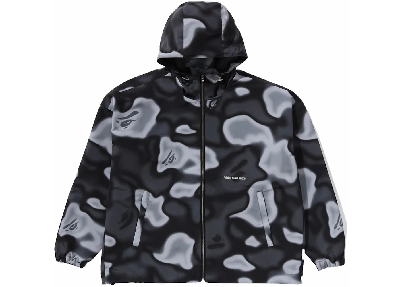 BAPE Liquid Camo Hoodie Jacket Black