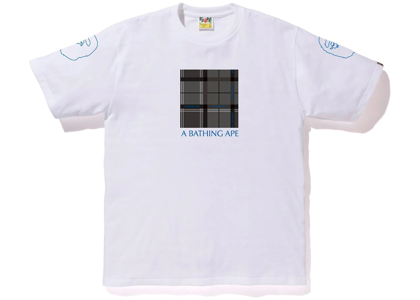 BAPE Logo Check Box Tee White/Black