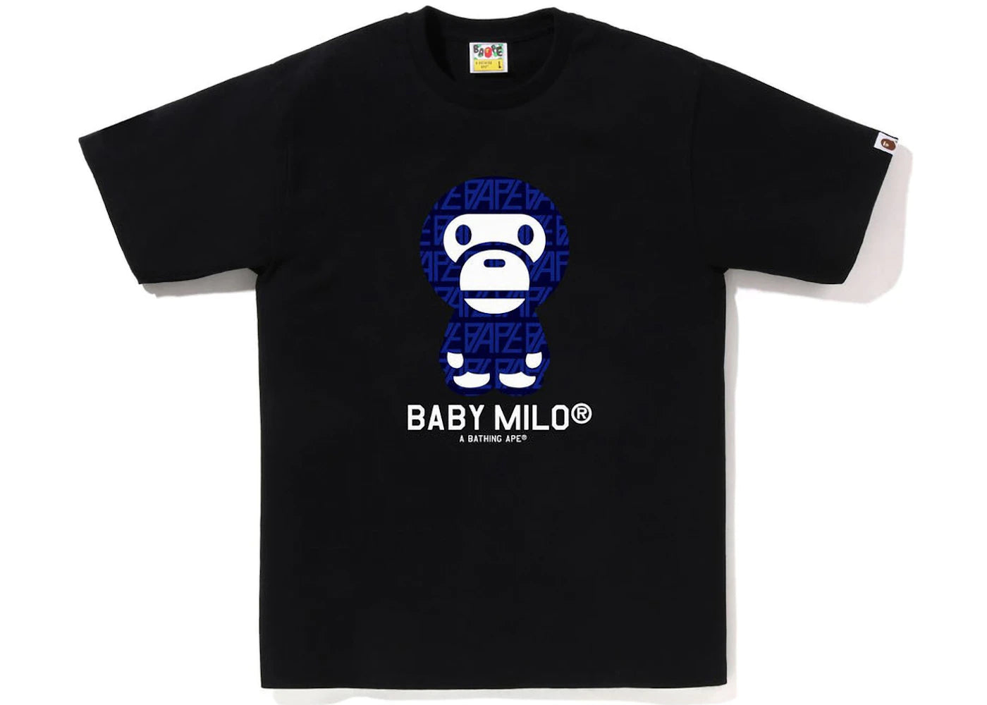 BAPE Logo Monogram Baby Milo Tee Black Navy