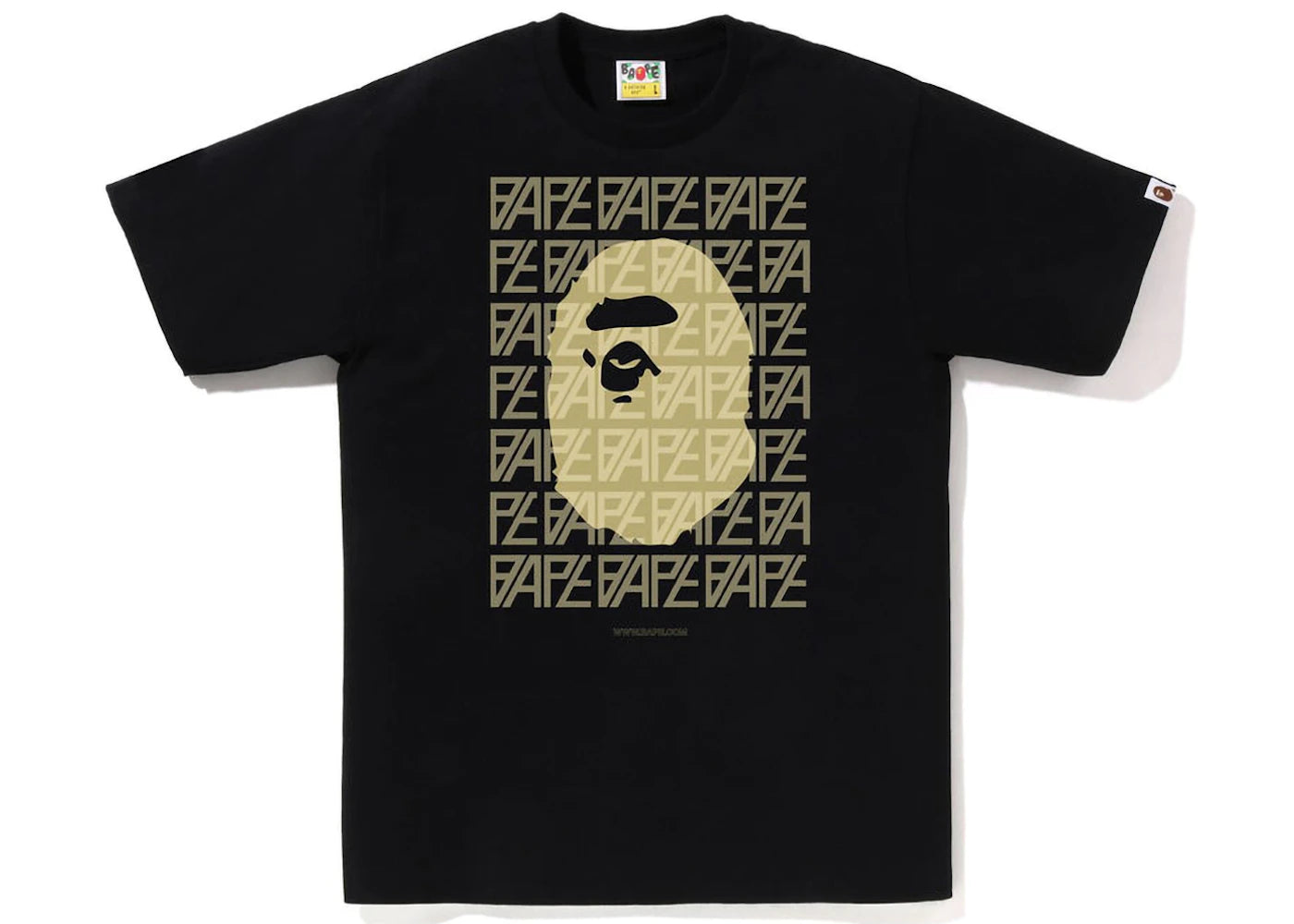 BAPE Logo Monogram Tee Black Beige