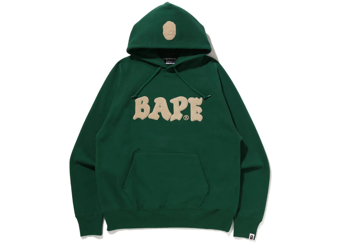 BAPE Logo Relaxed Fit Pullover Hoodie (FW22) Green
