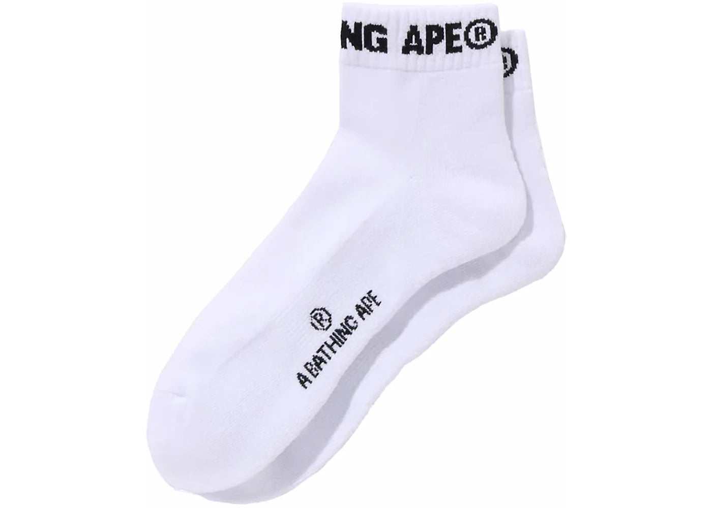 BAPE Logo Short Socks White