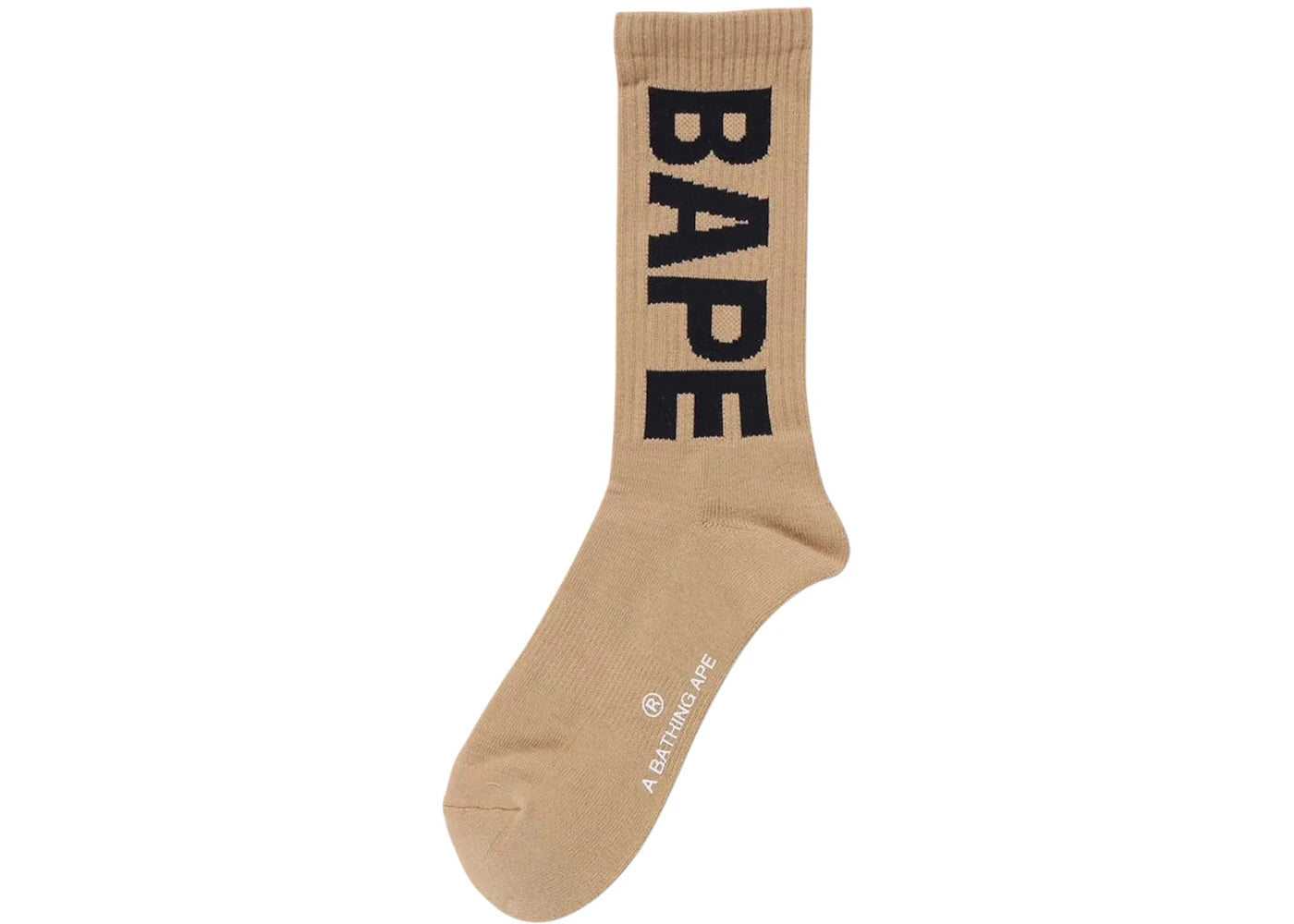 BAPE Logo Socks Beige