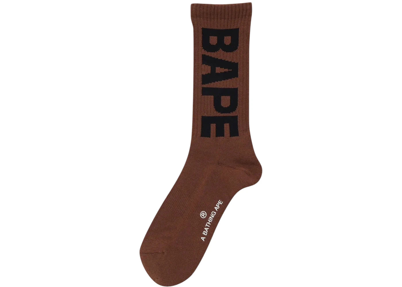 BAPE Logo Socks Brown