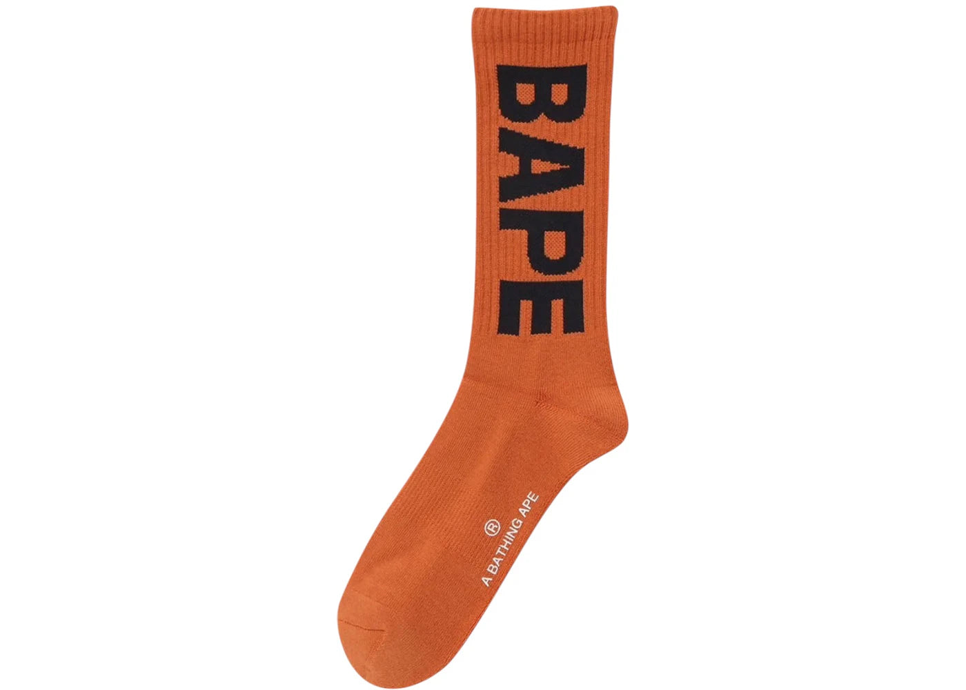 BAPE Logo Socks Orange