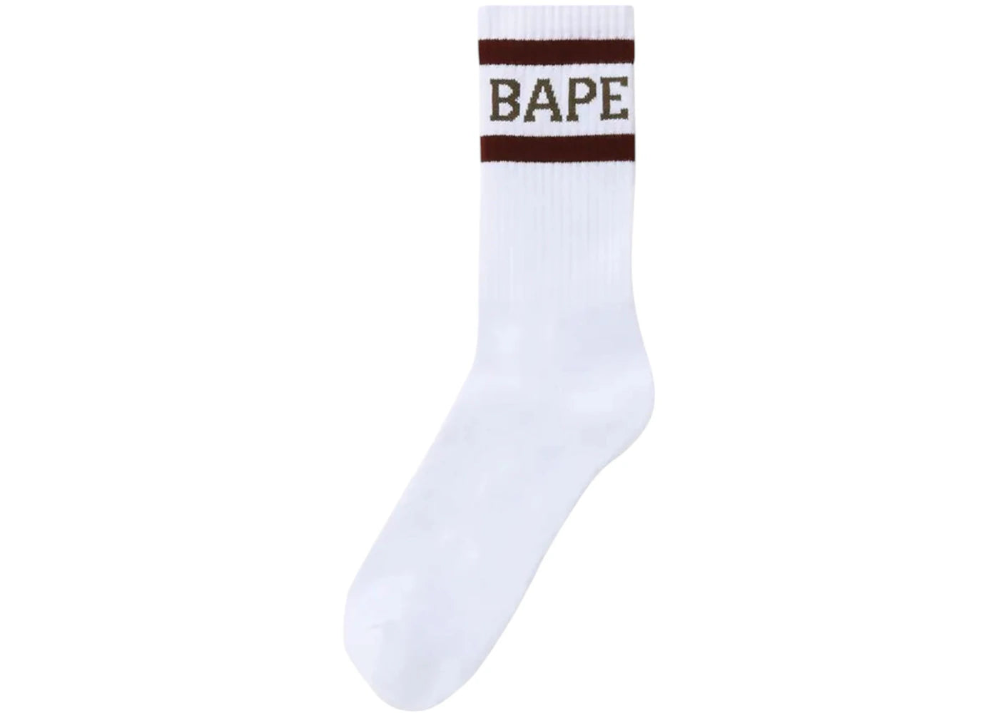 BAPE Logo Socks White/Burgundy