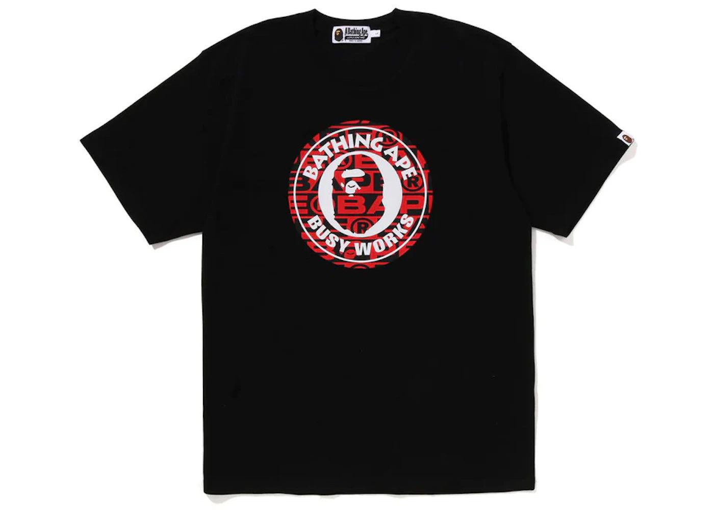 BAPE Lux Sport Pattern Busy Works Tee Black