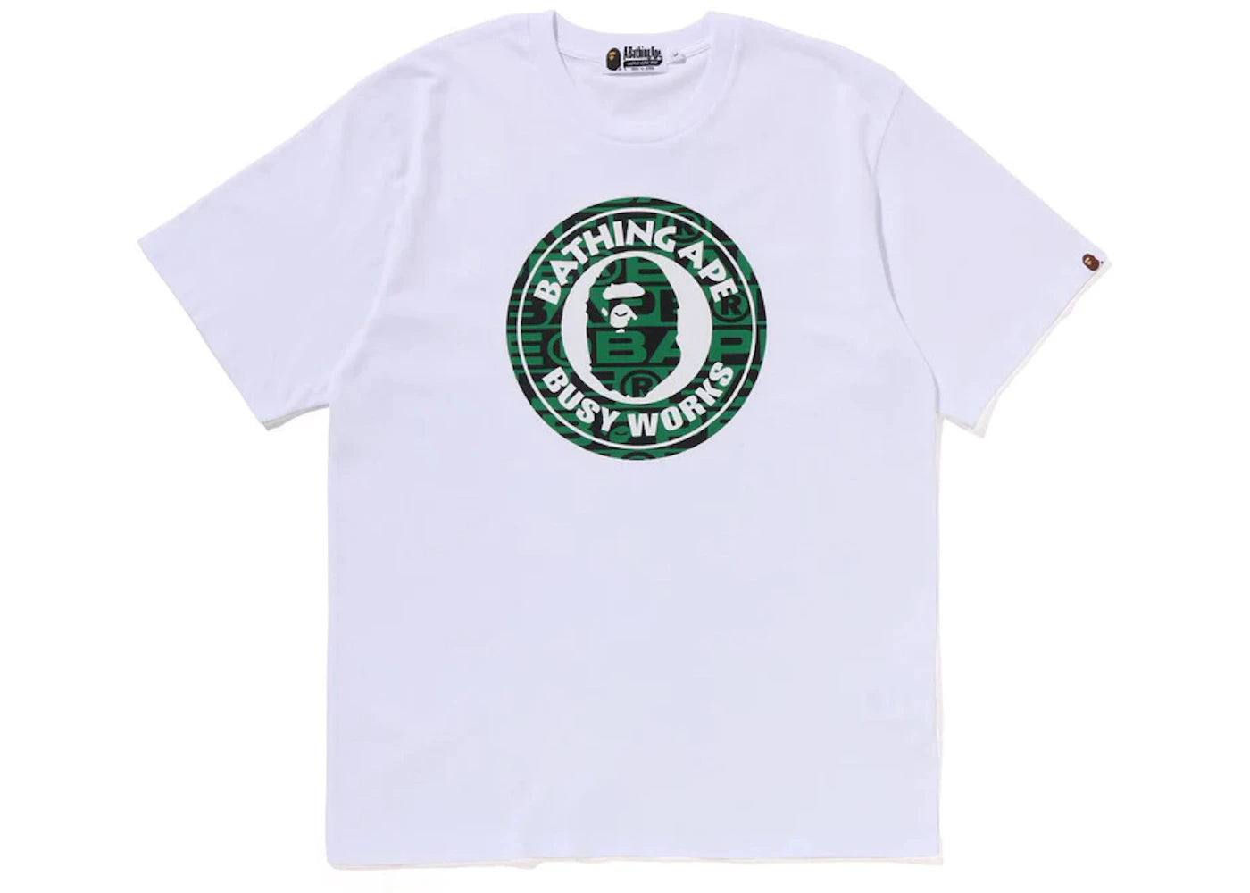 BAPE Lux Sport Pattern Busy Works Tee White