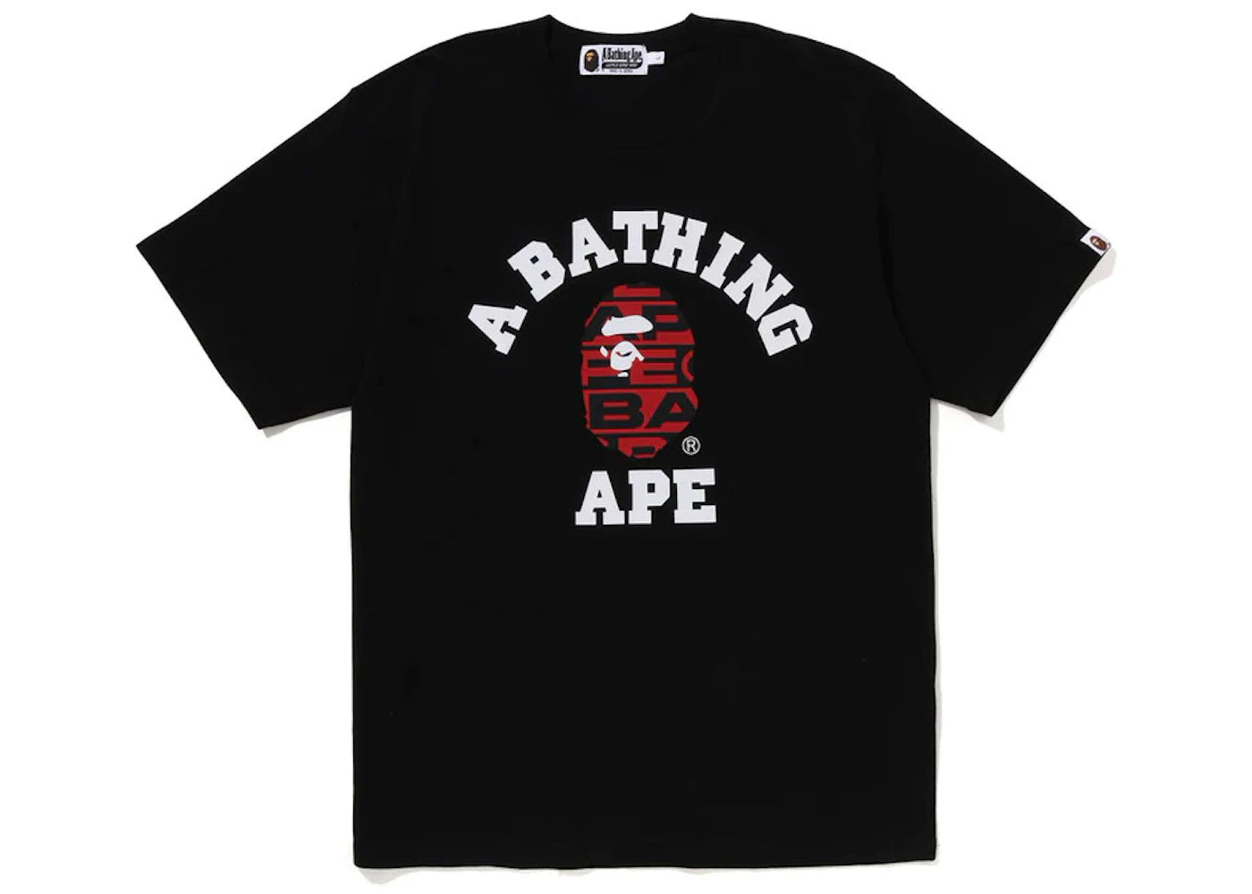 BAPE Lux Sport Pattern College Tee Black