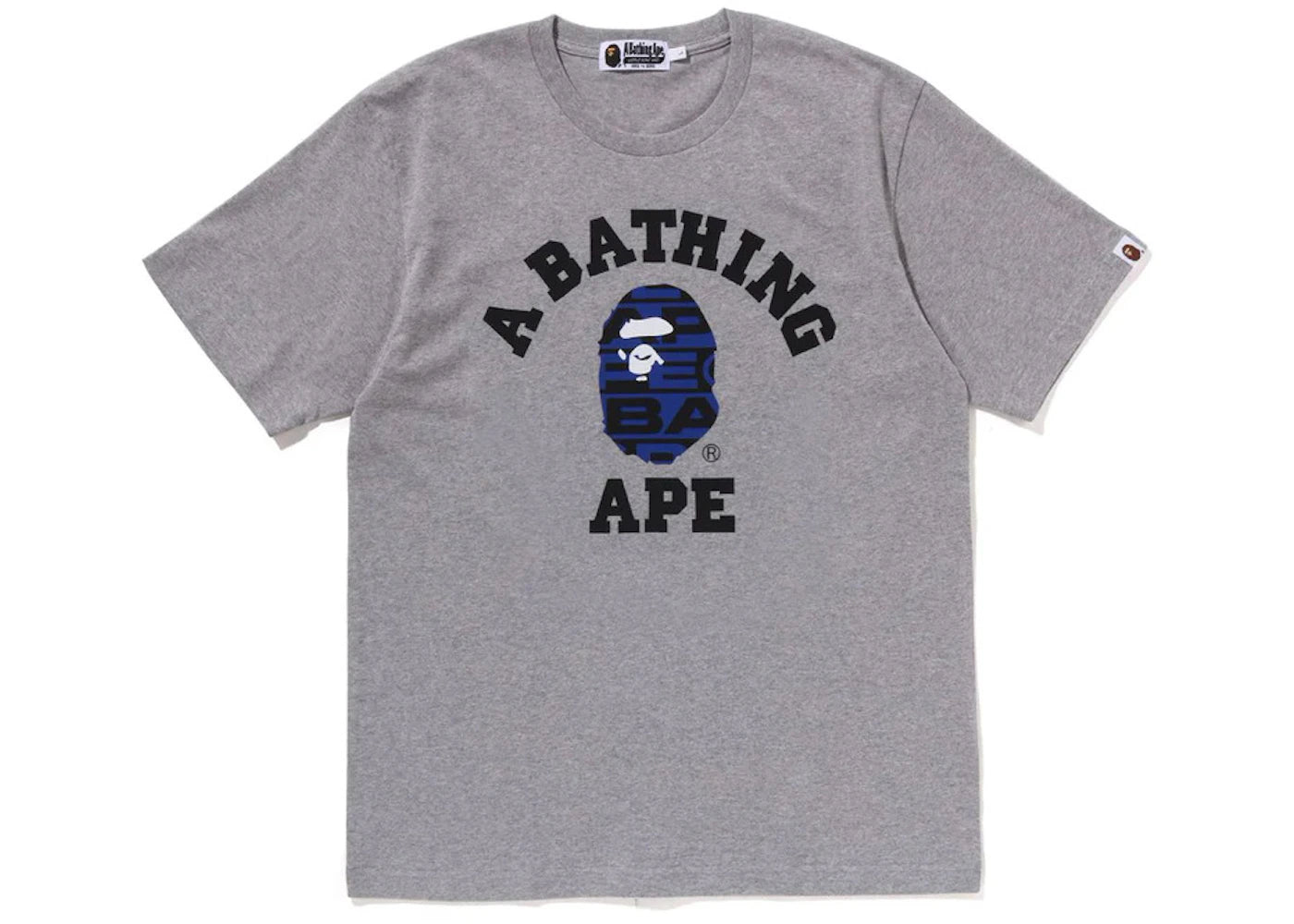 BAPE Lux Sport Pattern College Tee Gray