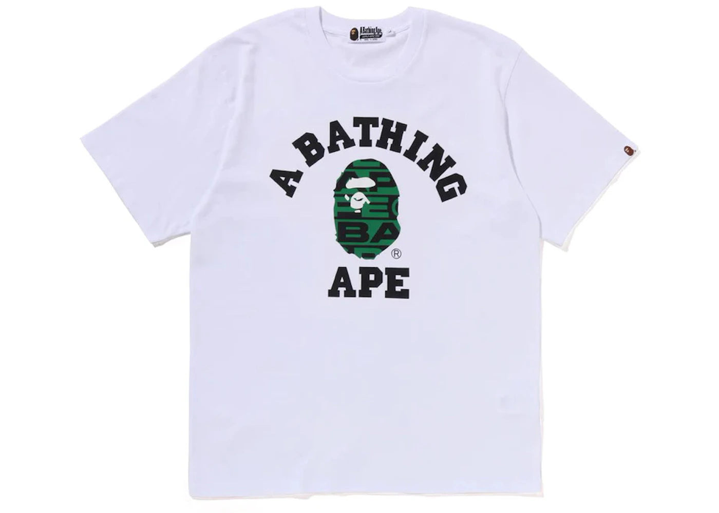 BAPE Lux Sport Pattern College Tee White