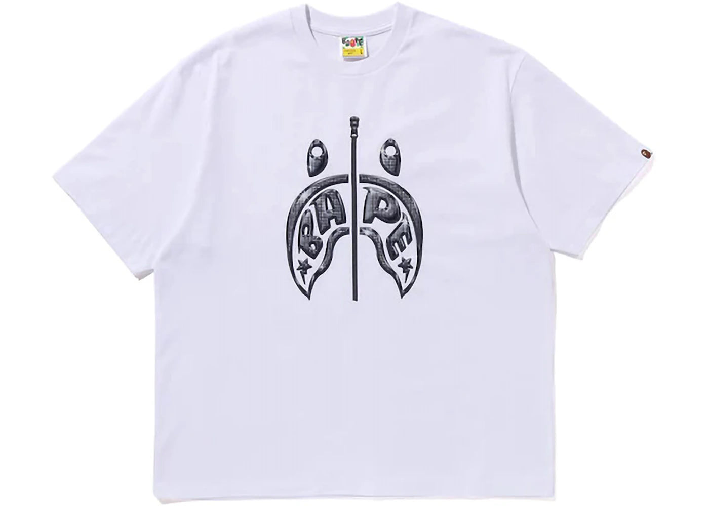 BAPE Mad Shark Photo Print Relaxed Fit Tee White