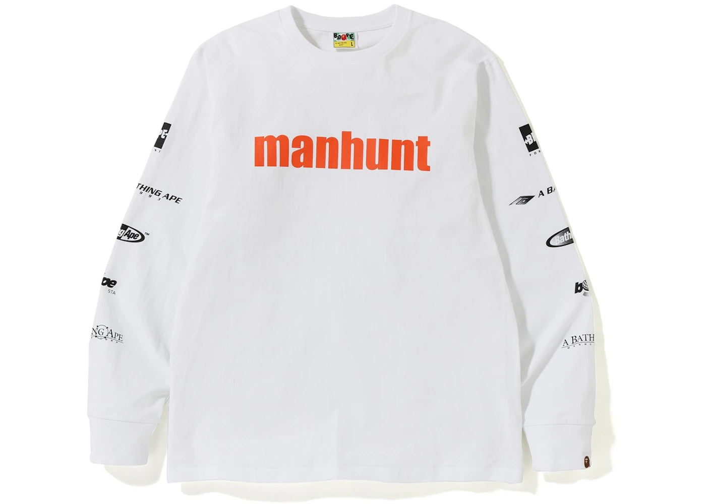 BAPE Manhunt LS Tee White