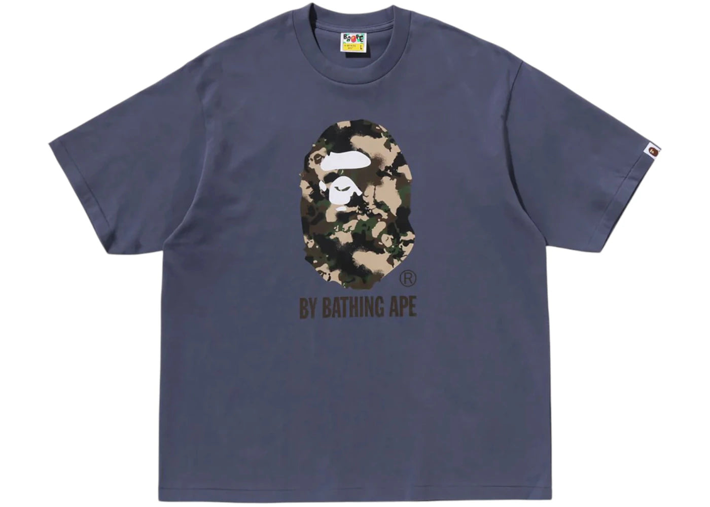 BAPE Map Camo By Bathing Ape Relaxed Fit Tee Charcoal