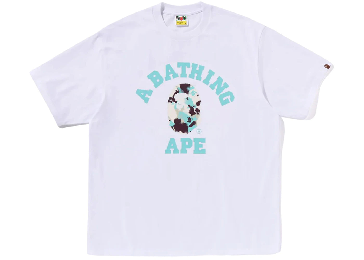 BAPE Map Camo College Relaxed Fit Tee White