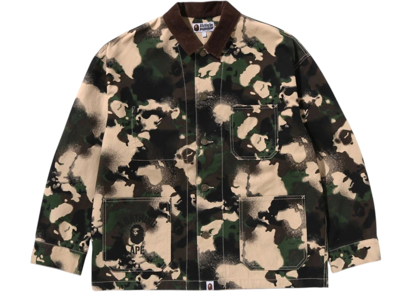 BAPE Map Camo Work Jacket Jacket Green