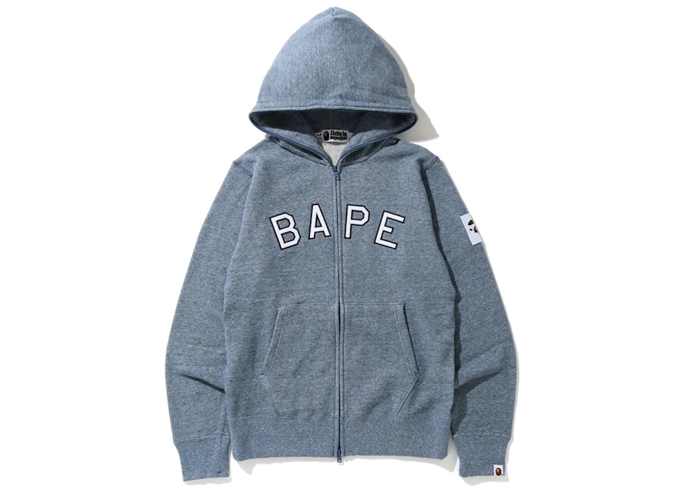 BAPE Melange Full Zip Hoodie Blue