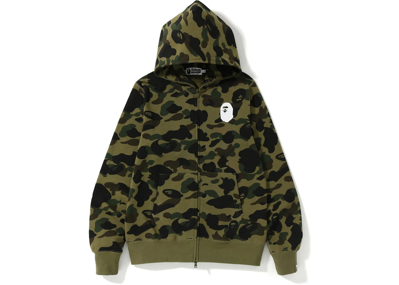BAPE Men 1st Camo Full Zip Hoodie Green